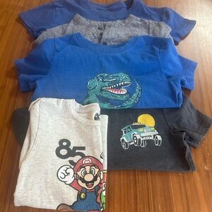 Set of 5 boys 4T-5T tees